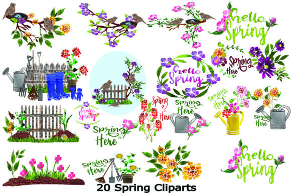 20 Spring Cliparts: A Designer's Review for Embroidery