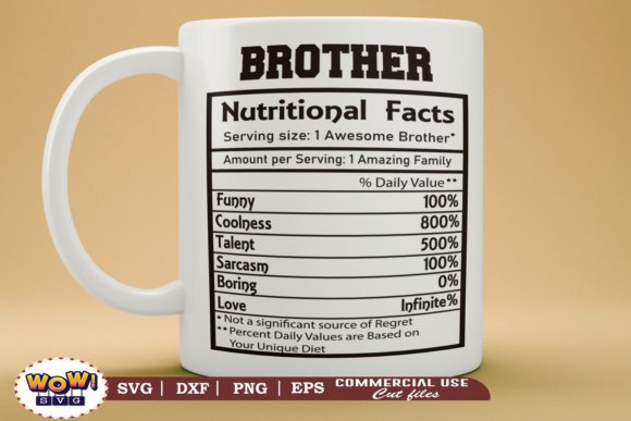 Brother Nutrition Facts: Graphics & Illustrations