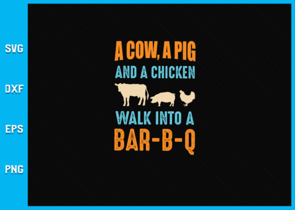 Cow Pig Chicken BBQ: Fun Graphics & Print Templates