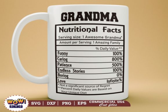 Grandma Nutrition Facts: Graphics & Illustrations