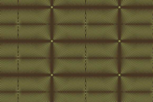 Green Brown Circle Wave Pattern Line: Graphics & Patterns