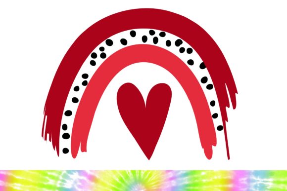 Heart Rainbow Valentine Svg: Graphics & Illustrations