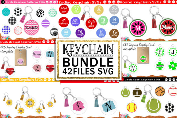 Keychain Huge Bundle: Graphics for Crafts