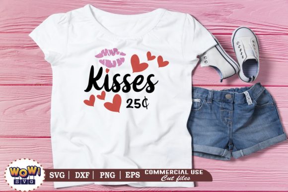 Kisses 25c SVG: Graphics & Illustrations for Valentine's