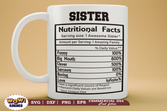 Sister Nutrition Facts: Graphics & Illustrations Review